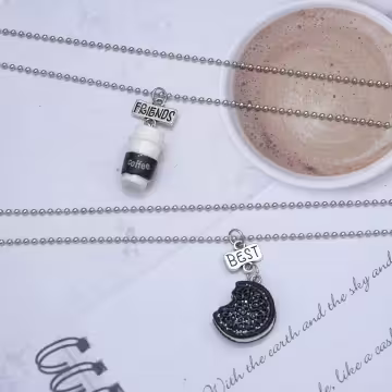 再忙也要喝咖啡×閨蜜姐妹項鍊組