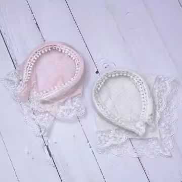 蕾絲頭巾造型×髮箍×共二色