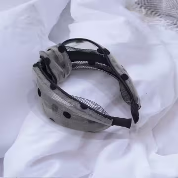 寬版蕾絲網格×髮箍