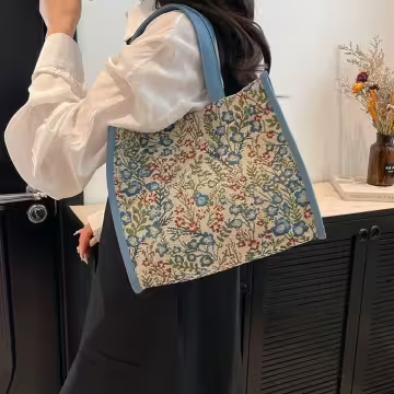 唯美小碎花×小手提袋×藍色