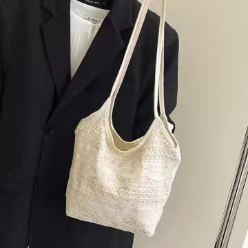 純白氣質蕾絲×肩背包