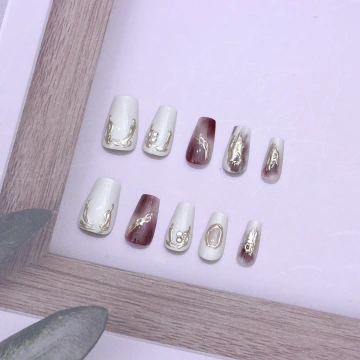 紅咖白巧克力亮面×穿戴式手指甲片×二十四入.avif