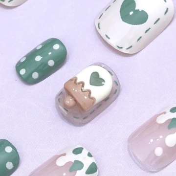 紫葡萄網格點點亮面×穿戴式手指甲片×二十四入 .avif