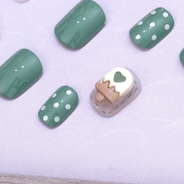 紫葡萄網格點點亮面×穿戴式手指甲片×二十四入 .avif