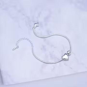 925銀飾&times;愛心小銀珠&times;手鍊