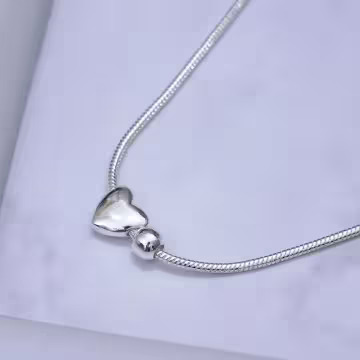 925銀飾&times;愛心小銀珠&times;手鍊