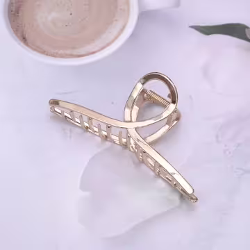 金色極簡交叉×鯊魚夾