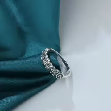 中式×心想事成×文字戒×開口戒指×中性戒