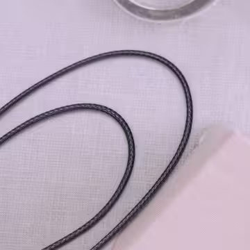 鏤空花朵×蠟繩×可調節長項鍊