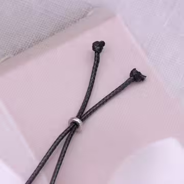 鏤空花朵×蠟繩×可調節長項鍊