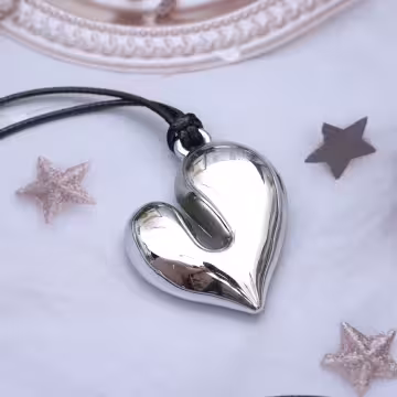 不規則愛心×蠟繩×可調節長項鍊