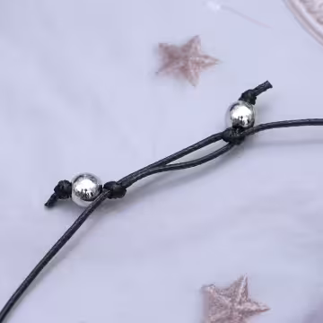 不規則愛心×蠟繩×可調節長項鍊