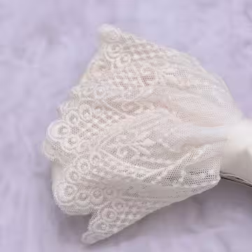 蕾絲緞面蝴蝶結×蝴蝶夾