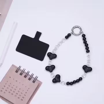 三心相連&times;手機腕帶掛繩&times;黑色