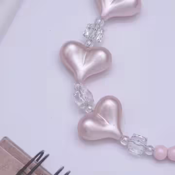 三心相連&times;手機腕帶掛繩&times;粉紅