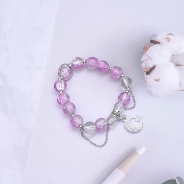 細串粉水晶愛心×固定式串珠手鍊.avif