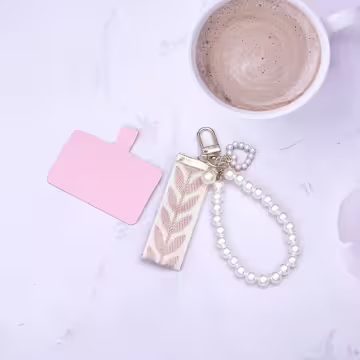 小清新愛心織帶&times;手機掌上掛繩&times;粉紅