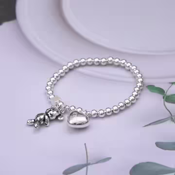 街頭愛心小熊&times;彈性繩手鍊