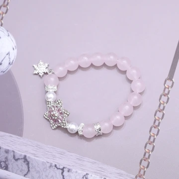 細串粉水晶愛心×固定式串珠手鍊.avif