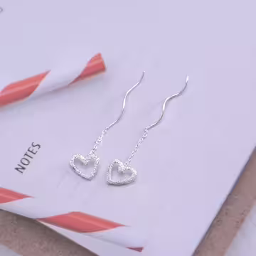 925銀針&times;斑瀾愛心&times;耳線