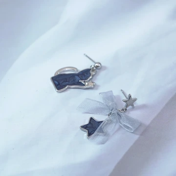 藏藍油彩金粉霧面×穿戴式手指甲片×二十四入 .avif