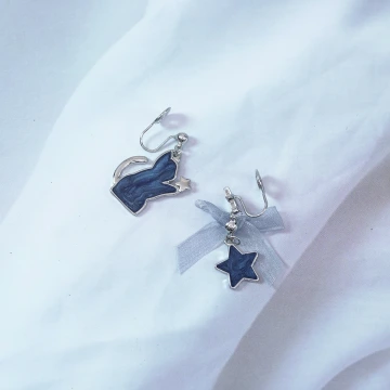 藏藍油彩金粉霧面×穿戴式手指甲片×二十四入 .avif