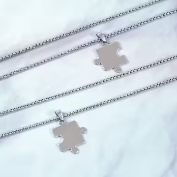 316鋼飾×人生拼圖×閨蜜情侶項鍊組