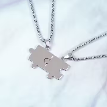 316鋼飾×人生拼圖×閨蜜情侶項鍊組