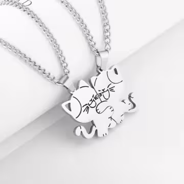 316鋼飾×貓咪抱抱×閨蜜情侶項鍊組