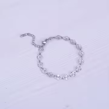 316鋼飾×香吻壓花紋 ×手鍊×銀色