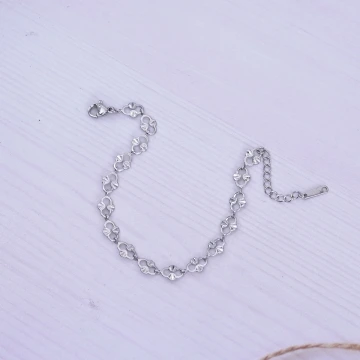 316鋼飾×香吻壓花紋 ×手鍊×銀色.avif