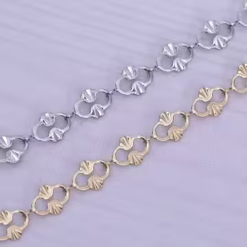 316鋼飾×香吻壓花紋 ×手鍊×金色