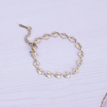 316鋼飾×香吻壓花紋 ×手鍊×金色.avif