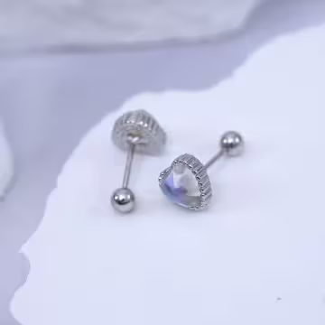 愛心月光&times;轉珠耳環