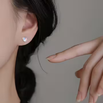 愛心月光&times;轉珠耳環