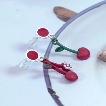 紅玫瑰愛心銀蔥亮面×穿戴式手指甲片×二十四入 .avif