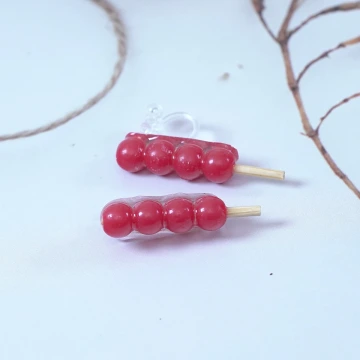 紅玫瑰愛心銀蔥亮面×穿戴式手指甲片×二十四入 .avif