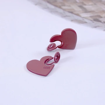 紅玫瑰愛心銀蔥亮面×穿戴式手指甲片×二十四入 .avif