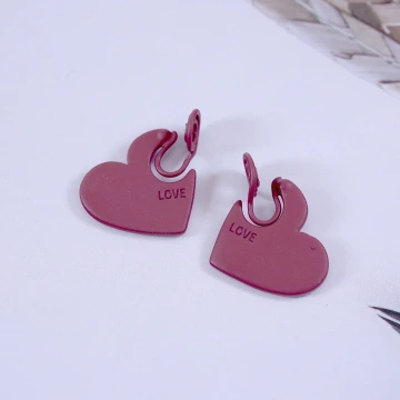 紅玫瑰愛心銀蔥亮面×穿戴式手指甲片×二十四入 .avif