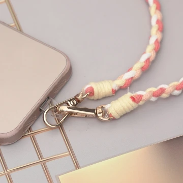 細繩四色小麻花&times;手機斜背雙勾掛繩&times;深橘+淺橘+黃+白.avif