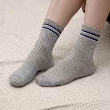 藍灰少女心&times;中筒襪&times;四雙套件襪子組