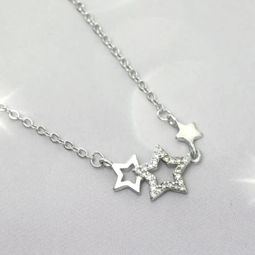 925銀飾&times;塗鴉鏤空星星&times;鎖骨項鍊 .avif