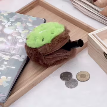 奇異果毛絨絨×掛件零錢包