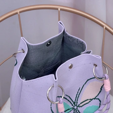 藍黑波點&times;針織手提袋.avif