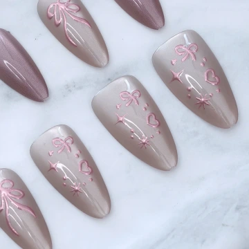 紫花蝴蝶結&times;U型耳夾.avif